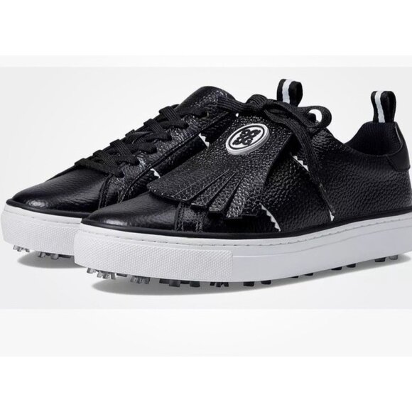 G/FORE | Shoes | Gfore Black Onyx Leather Kiltie Disruptor Laceup Golf ...